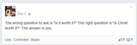 It is easy to start to see yourself in an almost celebrity context on Facebook because you have this constant platform in the form of the Facebook Status to voice your thoughts and then you have an army of friends who are very easy to mistake as fans who “like” all those statuses but you’re not a celebrity and the same social rules apply to you as everyone else. When you post something on Facebook, you’re posting it to a broad audience of people with all sorts of beliefs and when your Facebook activity consists of pushing your personal belief system, people are often rubbed the wrong way.