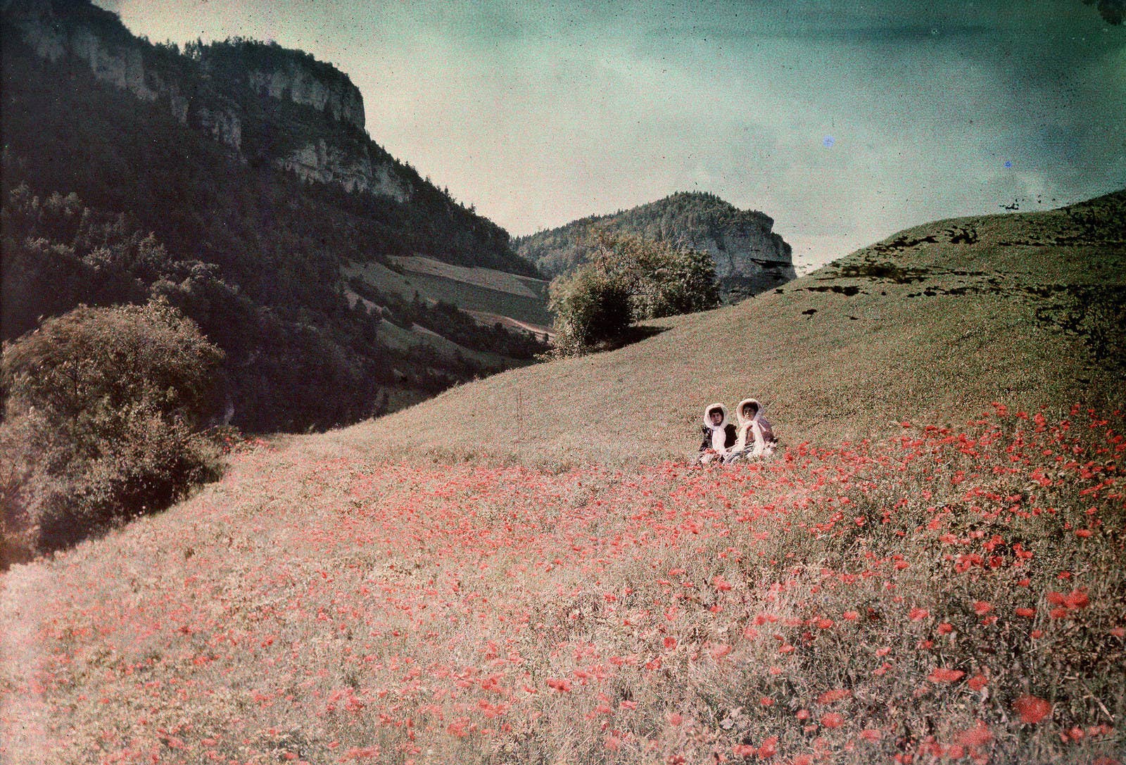 Autochrome of the French Alps by an unknown artist, circa 1920.