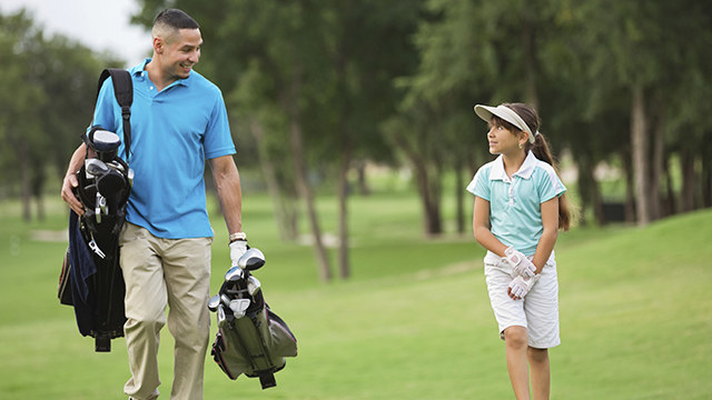 They say golf is a good walk spoiled, but not when you spend 18 holes worth of quality time with dad. Whether Dad is a pro on the golf course or more of an ace at putt-putt, an afternoon of golf is fun for fathers and kids alike.