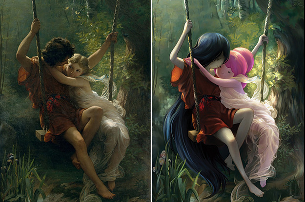 An Artist Reimagined Famous Paintings With Cartoon Characters And