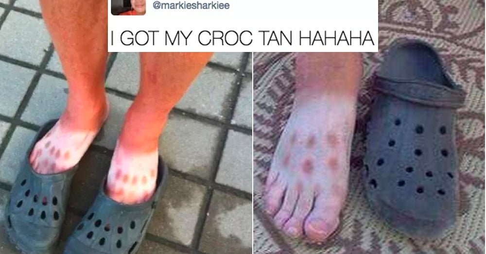 croc foot tan
