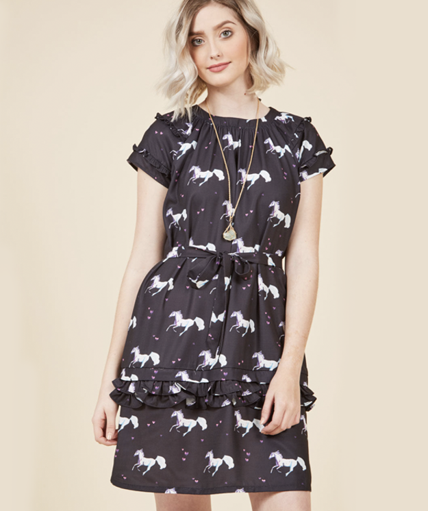 A unicorn-covered dress that's downright magical.