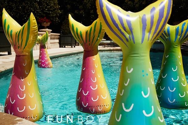 FUNBOY x Donald Robertson Mermaid Tail Bobber ($69): Over 3 ft. tall, the Mermaid Tail Bobber is designed to stay upright and bobs endlessly, giving you the illusion of dancing Mermaids all summer long.
