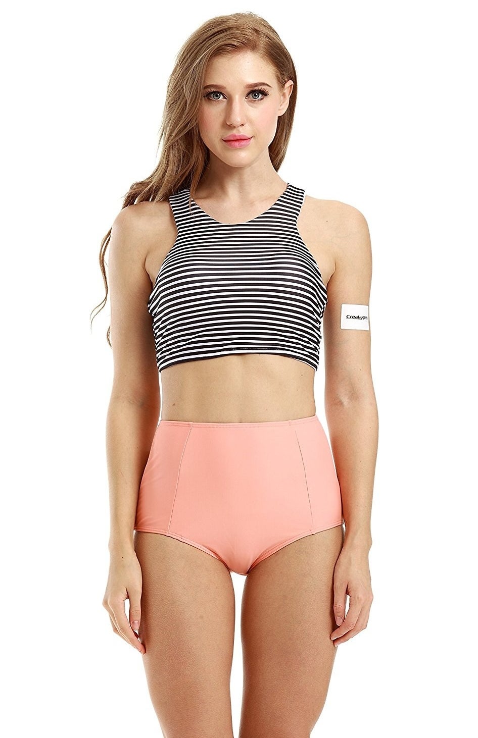 Get it from Amazon for $15.99. Sizes 0–16. Available in four color/pattern combos.Promising review: "This suit is amazing! It fit beautifully and is super nice. The fabric quality seems perfect; just like a bathing suit in stores. The fit is perfect, my normal size. Thumbs up!" —Marianna