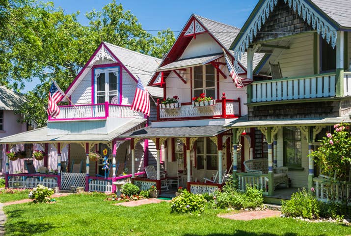 This enclave on Martha's Vineyard is known for its colorful gingerbread houses circling the sweeping town green.