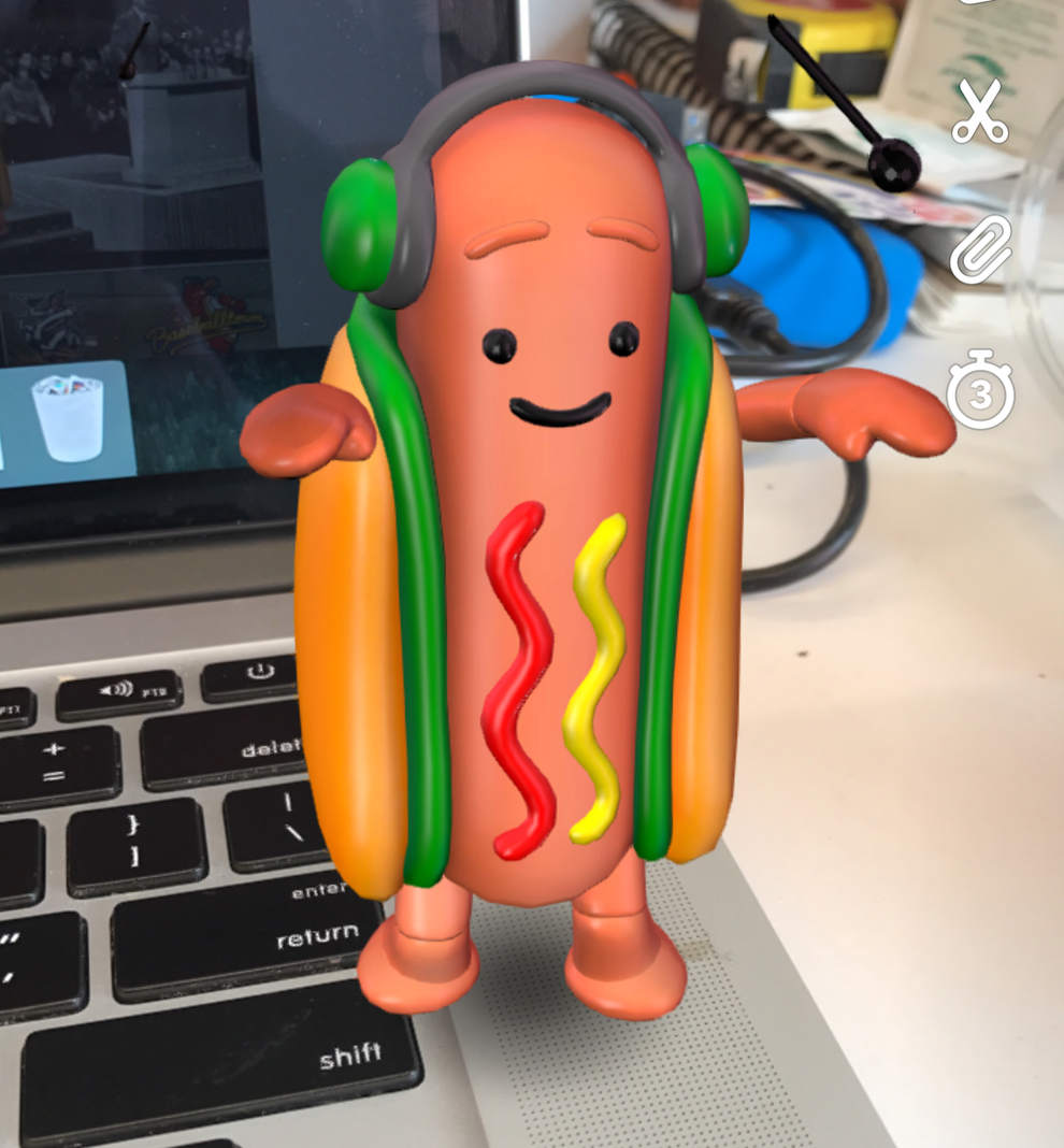 snapchat hot dog plush