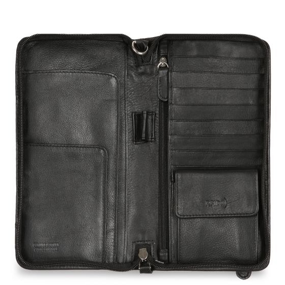 Ever feel that rush of anxiety when you cant find your phone or wallet and pat yourself down frantically until you find it? Avoid that feeling by investing in a good travel wallet that will keep your tickets, passports, money, cards, change, etc all in one place! How convenient! This is the travel wallet I use and has so many places for storage AND has RFID protection. Get it here