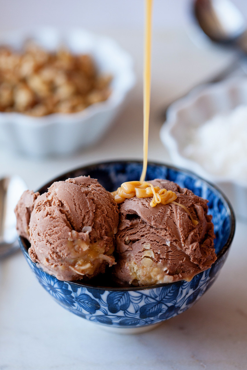 With caramel, shredded coconuts and walnuts, it's like the German Chocolate Cake, but oh so much better. Get the recipe here.