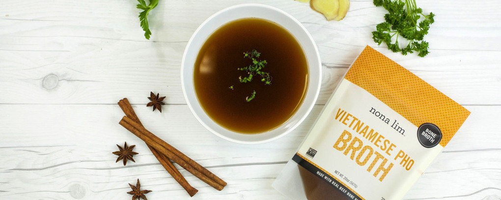 Nona Lim’s vegetable broths and bone broths are made from fresh, whole vegetables and the highest quality meats and poultry locally sourced from Northern California farms. Nona Lim carefully slow-simmer each broth almost 30 hours to extract maximum flavor and nutrients with the hand-picked spices and fresh herbs. The result: a delicious savory base for a noodle soup, or a convenient heat-and-eat standalone sipping broth.