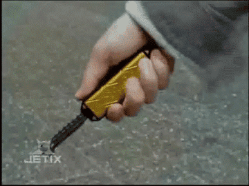 a man fights a monster