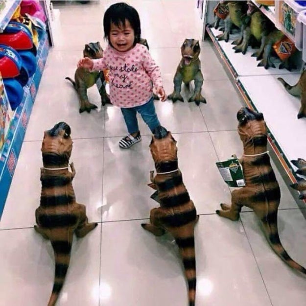 And this kid won't be clamoring to go to Jurassic Park any time soon: