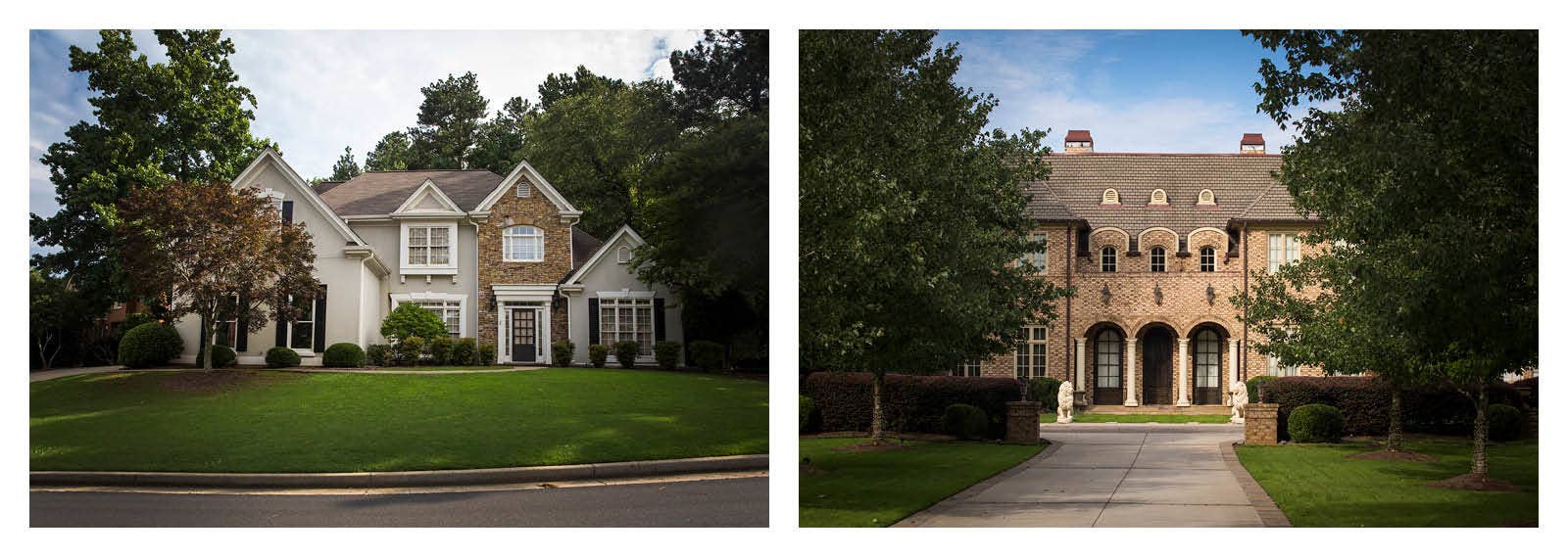 Two of R. Kelly's rental properties near Atlanta.