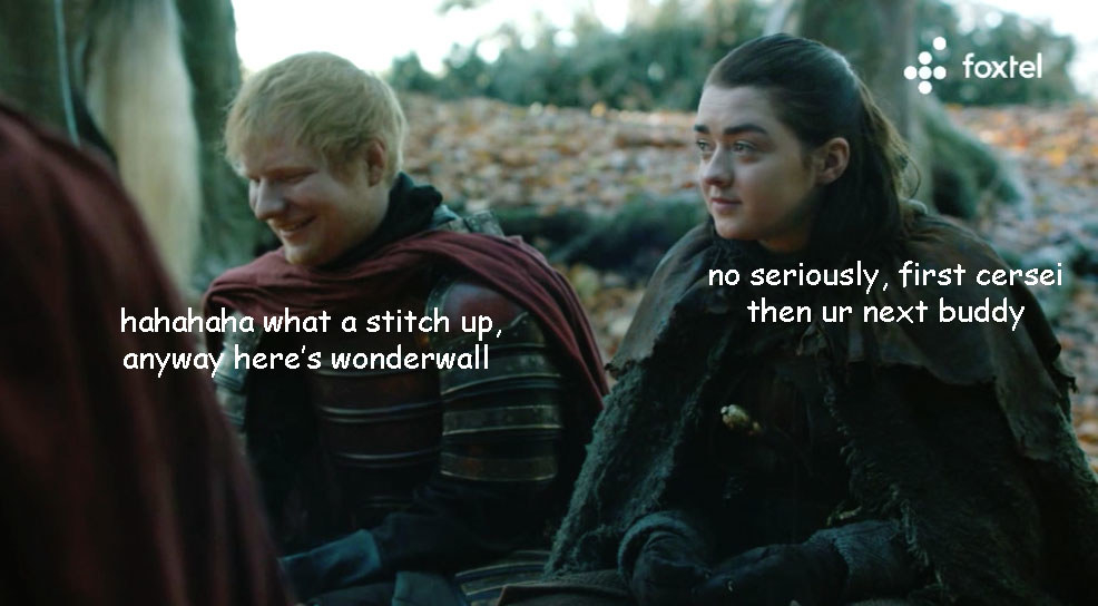 Ed Sheeran Game Of Thrones GIF - Ed Sheeran Game Of Thrones Go T