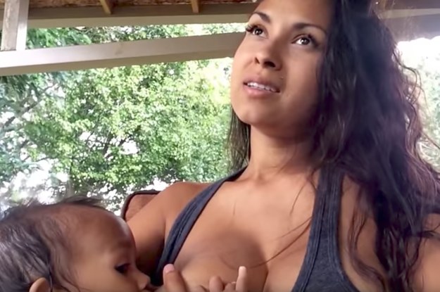 wife feeding her breast milk