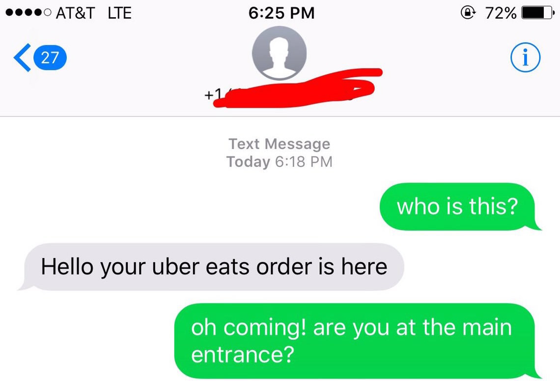 An Uber Eats Delivery Guy Sent This Woman A Smart-Ass Response And 