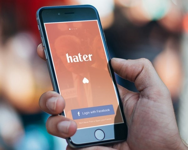 Hater is a dating app where people are matched based on a shared common interest: hate.