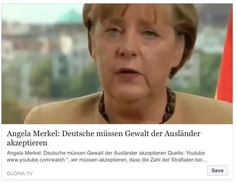 With about 273,000 Facebook reactions, comments, and shares, it's by far the most successful German post about Merkel on Facebook. It's also false.