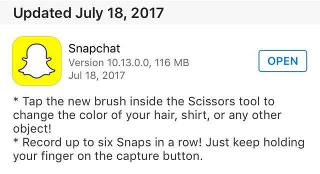 Here S How To Use The New Snapchat Tinted Brush And Continuous Recording Features It all depends, on my phone if i screen record with the built in one it doesn't notify anyone that i am a simple fix to that is to pre record before going on to snapchat and recording what you're trying to. continuous recording features