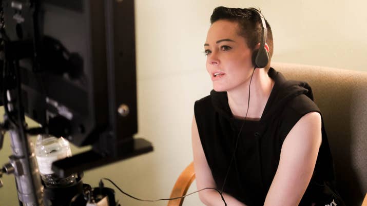 McGowan on the set of Ruth.