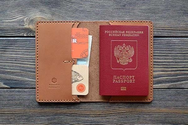 8. Leather passport wallet with four slots