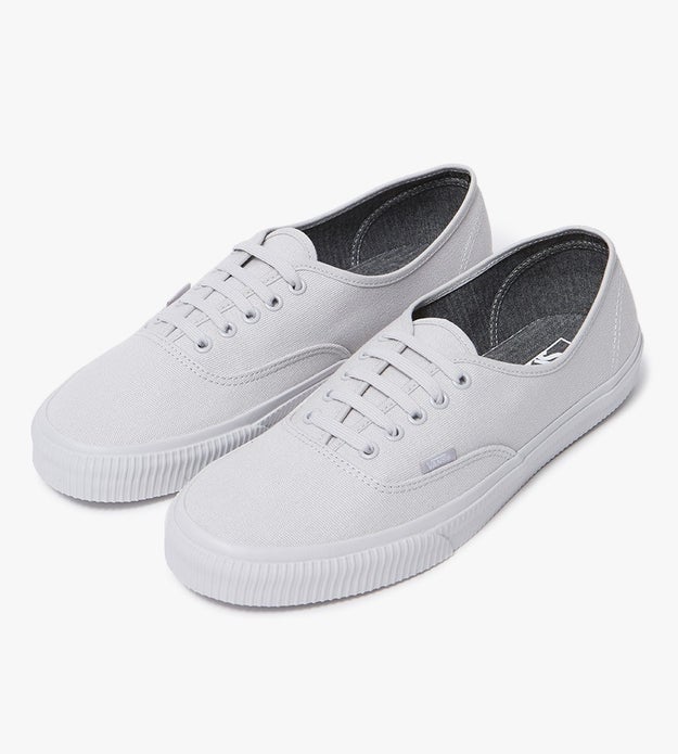These monochromatic Vans can be dressed up or dressed down. Wear them with or without socks.