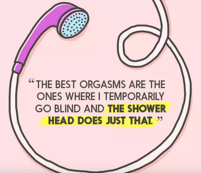 "My favorite place to masturbate is in the shower with the shower head. 