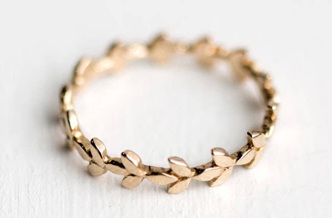 Promising Review: “This is my dream wedding band. The team went above and beyond when there were mixups with my sizers. And I'm so glad they did because I received exactly the right size. I adore this ring!” —Sarahbibi Get it from Melanie Casey Jewelry on Etsy for $368 (available in six finishes, sizes 3.5-9).