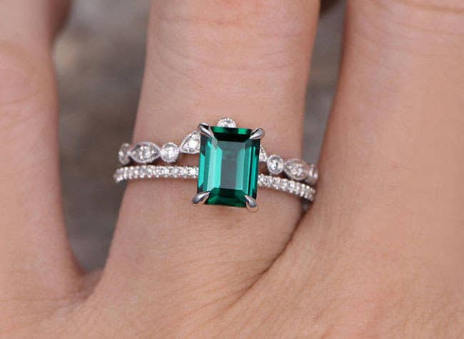 Promising Review: “I absolutely love my rings. They were exactly what we were looking for!” —Tegan Get them from Arts Jewel on Etsy for $215 (available in four finishes, sizes 3.5-9.5).