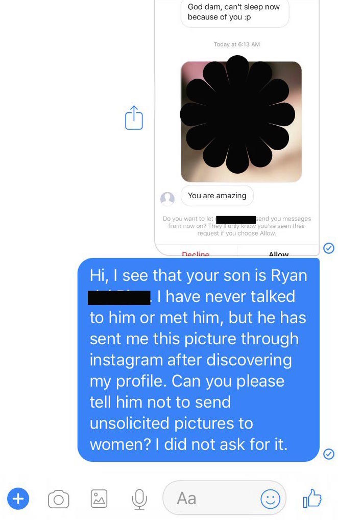 This Woman Threatened To Send Any Mans Unsolicited Dick Pics To Their Mom And One Guy Tried Her