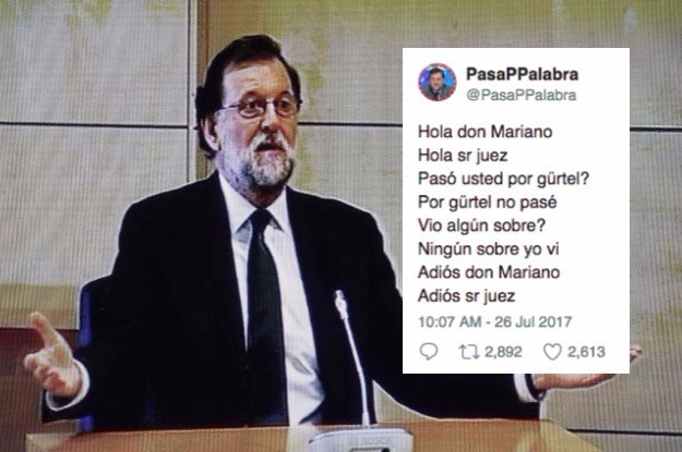 Los mejores tuits sobre la declaración de Mariano Rajoy como testigo en el  caso Gürtel