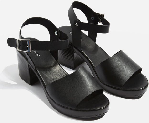 A chunky-heeled sandal so you can show off your pedi in style.