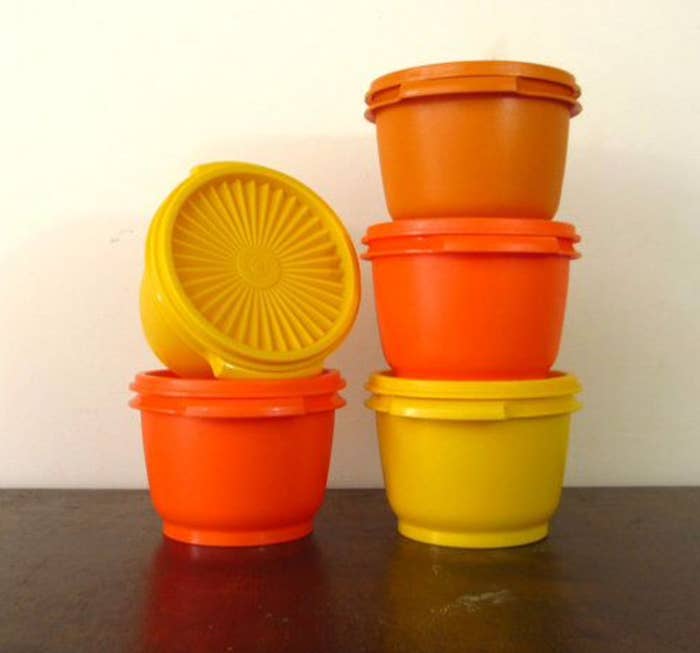 Tupperware Yellow Tall Beverage Container 261 Liquid Storage Lid Spout  Vintage