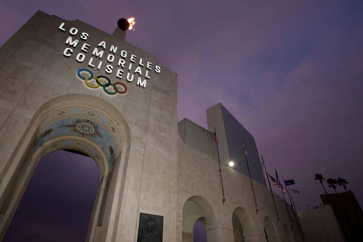 The Los Angeles Memorial Coliseum in Los Angeles.