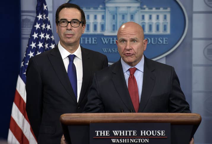 Treasury Secretary Steve Mnuchin and National Security Advisor HR McMaster brief the press on Venezuela sanctions
