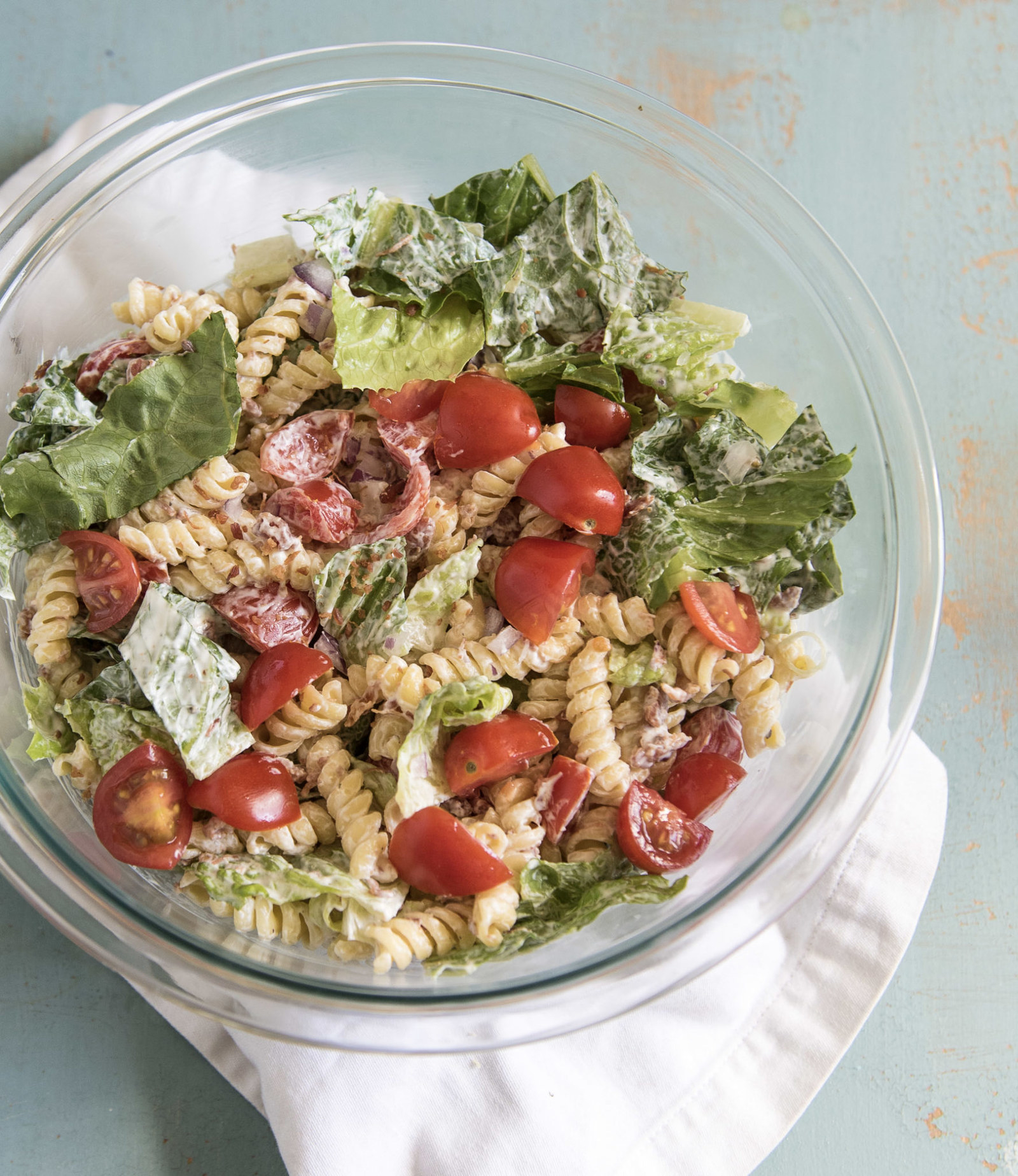 It's everyone's favorite sandwich in salad form! Let's just remember that BLT starts with America's favorite word: BACON.