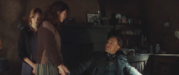 When Hans Landa is investigating the farm at the beginning of Inglourious Basterds, he subtly checks the pulse of one of the daughters to see if she