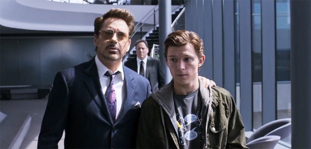 In Spider-Man: Homecoming, Tony Stark (Robert Downey Jr.) supplies Peter Parker (Tom Holland) with a super-high-tech suit, complete with an artificial intelligence system that the high schooler names Karen.