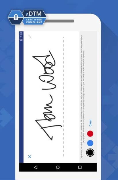 DocuSign is a popular electronic signature app that allows you to get signed approval of documents from anywhere and reduces the amount of paper in the office.