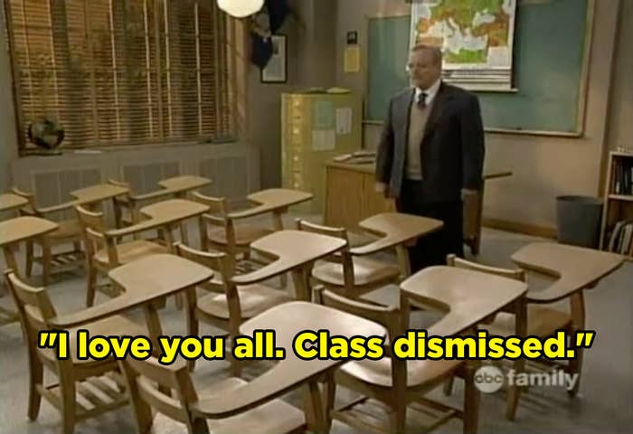 Mr. Feeny says, &quot;I love you all. Class dismissed.&quot;