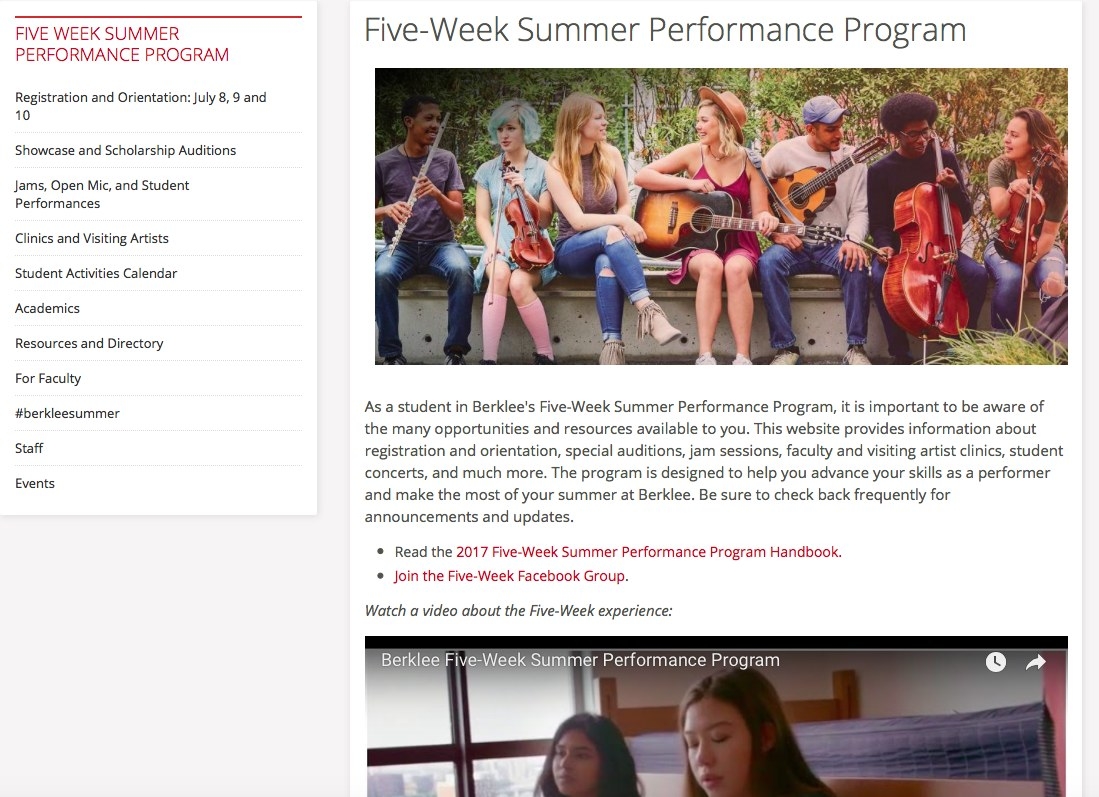 If you're desperate for help ASAP, the website is the place to go. You can either go to the Five-Week Summer Performance Program Page, the Five-Week Information for Registered Students Page, or the Parent and Student Resources Page. All the information you could possibly need is available here.