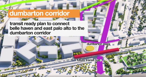 Here's where the train and bus station will be.