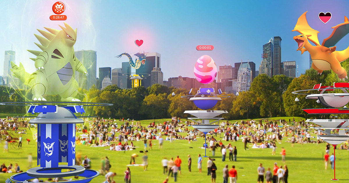 It'd be much easier for trainers to see how many people were participating in a raid before making their way over to one. How difficult would it be to implement a minor text fix of displaying a number above each raid?