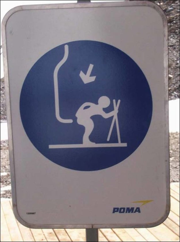 Whoever made this ski lift sign: