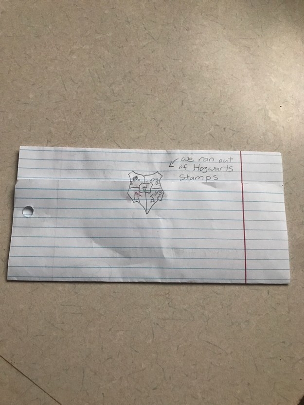 "I had a student write me a Hogwarts acceptance letter, after I mentioned I was still waiting for mine. The letter came with a school seal and book list." – crazy4flipflops