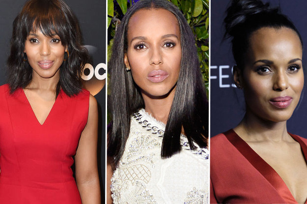 Kerry Washington Ditched The Weave And Her Real Hair Is Actually