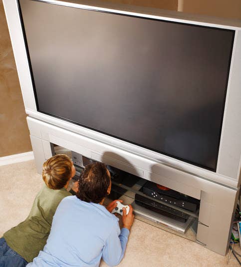 While watching a lot of TV can cause eye fatigue and potentially harm your vision, sitting too close doesn't make much of a difference, if any. However, this myth was true back before the 1950s, when companies made televisions that emitted dangerous levels of radiation...up to 100,000 times more than what federal officials deemed safe.
