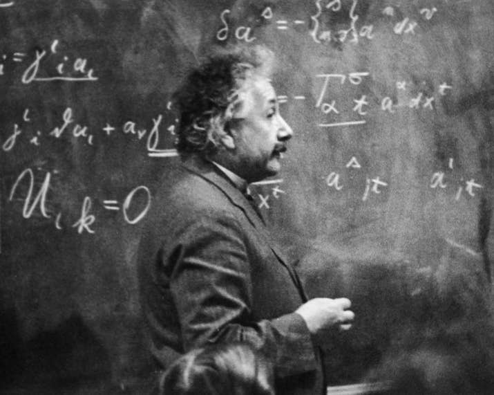 Quite the opposite, in fact: Einstein himself claimed that he had mastered differential calculus by age 15, and he placed top of his class in primary school. Nonetheless, the rumor that he failed math somehow found its way into a Ripley's Believe It Or Not column back in the 1930s.
