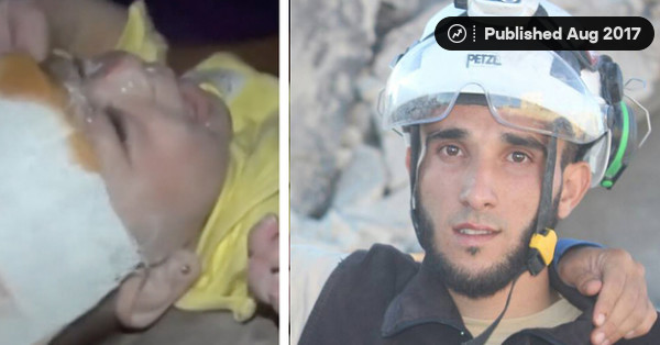 White Helmet Saved A Baby Girl In Syria From Rubble Been Shot And Killed