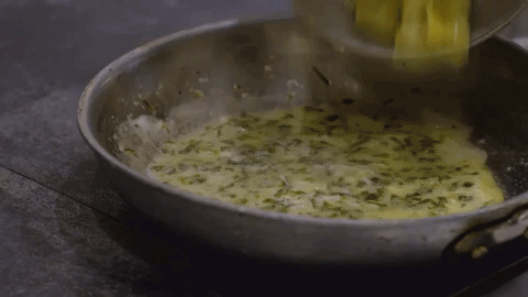 Chef Alex Pilas of Eataly explains that heating pasta in its sauce during the last few minutes of cooking gives the noodles an opportunity to absorb even more flavor "so the sauce and the pasta become one." See the full video here.