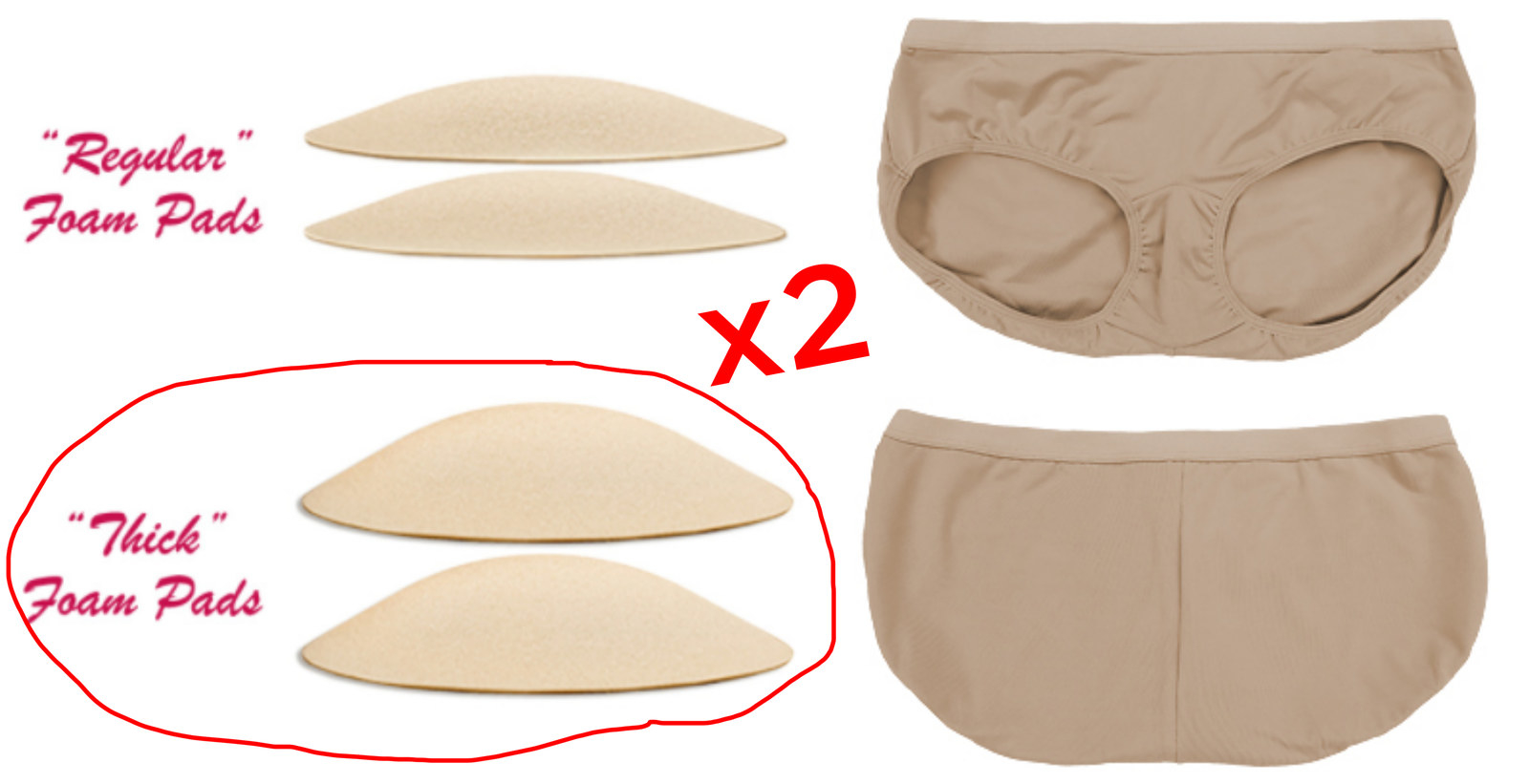 Padded Bum Pants Enhancer Shaper Panty Butt Lifter Booty Boyshorts Underwear  UK | eBay
